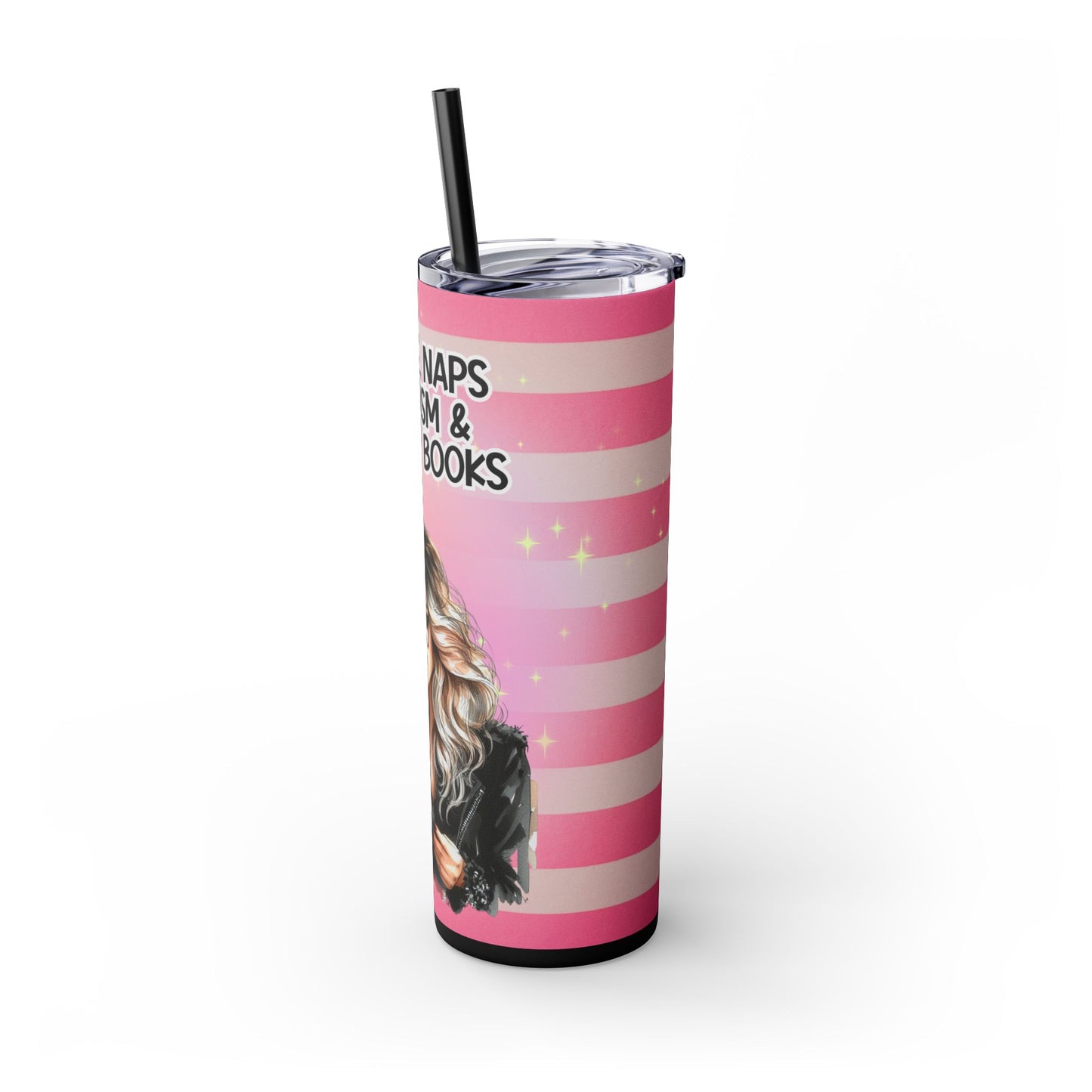Coffee, Naps Sarcasm & Smutty Books Skinny Tumbler with Straw - 20oz