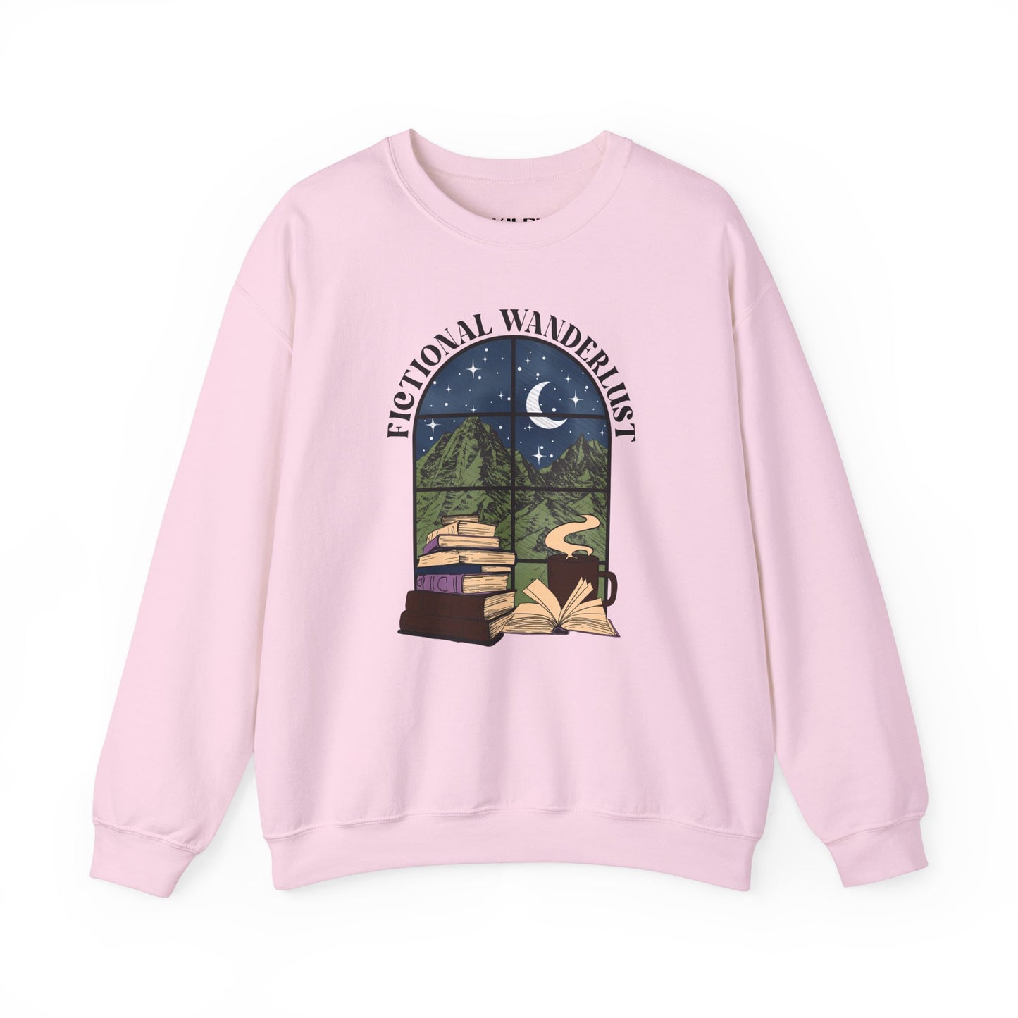 Fictional Wanderlust Crewneck Sweatshirt - Cozy Unisex Sweater for Book Lovers