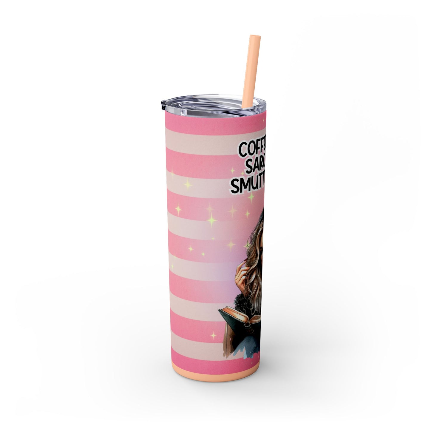 Coffee, Naps Sarcasm & Smutty Books Skinny Tumbler with Straw - 20oz