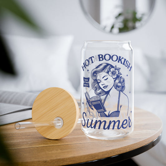Hot Bookish Summer Sipper Glass - 16oz Reading Drinkware