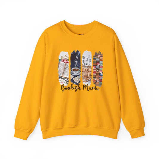 Bookish Mama Crewneck Sweatshirt - Cozy Gift for Book Lovers