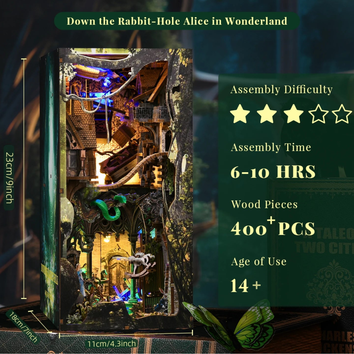 Down The Rabbit-Hole Alice Book Nook Kit